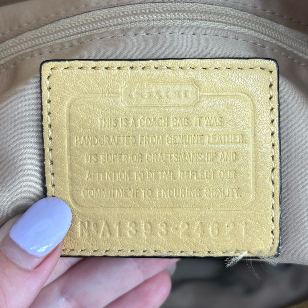 Coach Madison Phoebe Leather Shoulder Bag in Butter Yellow and Silver - Picture 8 of 12